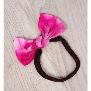 NWT Latched Mama Mini Bow Tie Headbands, Watermelon Mist (Lot of 2)
